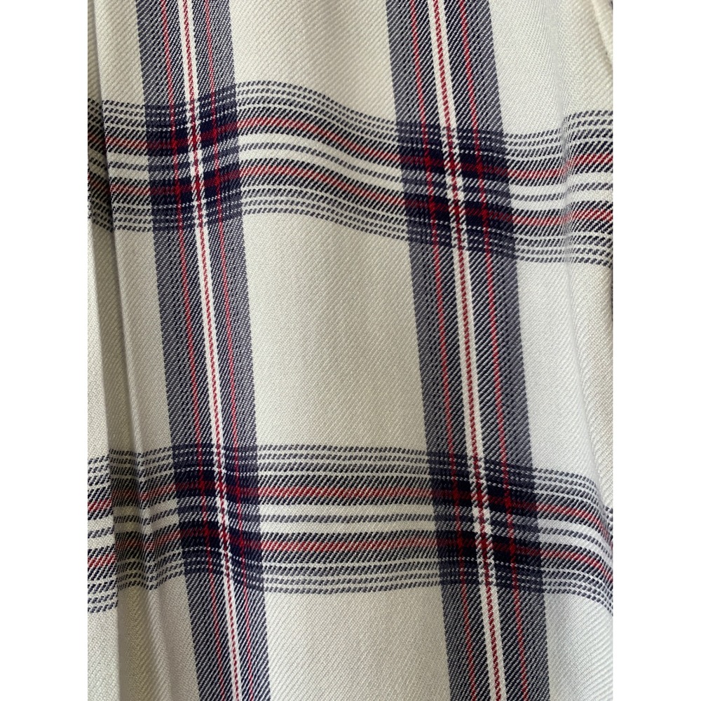 Rails Plaid Button Down Shirt Hunter White Scarlet Rayon‎ Women's Medium - Picture 4 of 9